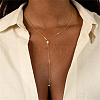 201 Stainless Steel Cable Chains Lariat Necklace LS-PE9205-1-1