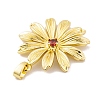 Rack Plating Brass Micro Pave Cubic Zirconia Pendants KK-K367-22G-02-2