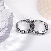 316 Stainless Steel Thorns Hoop Earrings for Men Women EJEW-SZ0001-96-3
