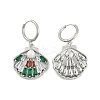 304 Stainless Steel Micro Pave Cubic Zirconia Hoop Earrings EJEW-A119-07P-4