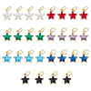 28PCS 7Colors Brass Cubic Zirconia Charms KK-DC0003-71-1
