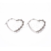 Non-Tarnish Long-Lasting Plated 304 Stainless Steel Wire Wrapped Hoop Earrings LS-EJEW-D250-01B-P-1
