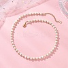 Natural Pearl and Shell Rondelle Beaded Necklaces NJEW-JN05852-1