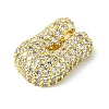 Rack Plating Brass Clear Cubic Zirconia Pendants KK-S378-01G-U-2