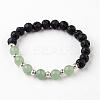 Natural Lava Rock Beaded Stretch Bracelets BJEW-JB02293-2