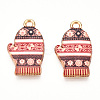 Winter Theme Alloy Printed Pendants PALLOY-D581-01E-1