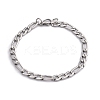 Tarnish Resistant Trendy Women's 304 Stainless Steel Figaro Chain Bracelets STAS-A028-B017P-4