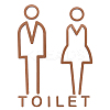 Acrylic Bathroom Door Public Signs Set DIY-WH0430-113A-1