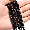 Black Stone Beads Strands X-G-I087-6mm-5