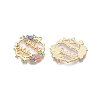 Rack Plating Alloy Enamel Pendants LS-ENAM-N056-369KCG-02-2