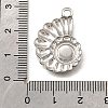 304 Stainless Steel Pave Natural Paua Shell Pendants STAS-C122-21C-01P-3