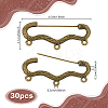30Pcs Alloy Brooch Findings FIND-PH0027-21AB-4