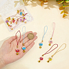 Handmade Printed Porcelain Beads Pendant Decorations HJEW-MA00043-3