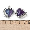 Natural Colorful Fluorite Pendants G-Q025-01P-03-2