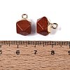 Natural Red Jasper Pendants G-N359-18G-10-3