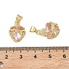 Brass Micro Pave Cubic Zirconia Pendants KK-F930-27C-G-3