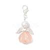 Heart Angel Acrylic Pendant Decorations HJEW-JM03655-03-4