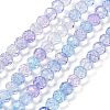 Transparent Crackle Glass Beads Strands CCG-L050-01B-08-1