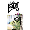 Iron Hanging Plant Hanger Bracket HJEW-WH0095-006-9