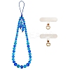 Round Synthetic Moonstone Beaded Mobile Straps HJEW-SW00042-08-1