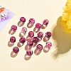 Two Tone Transparent Spray Painted Acrylic Corrugated Beads ACRP-YW0001-04B-12mm-5