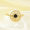 304 Stainless Steel Enamel Cuff Rings for Women LS-RJEW-G338-01G-02-3