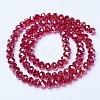 Electroplate Glass Beads Strands X-EGLA-A034-T6mm-B07-2