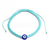Evil Eye Lampwork Bead Braided Bead Bracelets NE0234-10-1