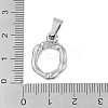 Non-Tarnish 304 Stainless Steel Pendants STAS-F235-01P-O-3