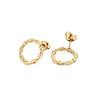 Ion Plating(IP) 304 Stainless Steel Hollow Ring Stud Earrings for Woman X-EJEW-N097-003LG-2