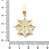 Rack Plating Brass with Cubic Zirconia Pendants KK-Q017-05C-G-3