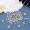 10Pcs Sun with Moon Brass Micro Pave Colorful Cubic Zirconia Pendants KK-BBC0004-16-7