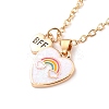 BFF/Best Friends Forever Alloy Pendant Necklaces NJEW-K124-01G-02-1