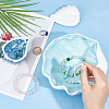 1Pc Shell Shape Ceramics Jewelry Plates AJEW-GO0001-43-4