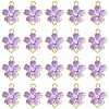 20Pcs Alloy Enamel 5-Petal Flower Connector Charms FIND-YW0009-33D-1