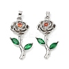Brass Micro Pave Cubic Zirconia Pendants KK-G533-05P-1