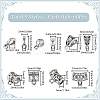 300Pcs 5 Styles Tibetan Style Alloy Tube Bails TIBE-SP0001-03AS-2