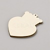 Single Face Printed Heart Wood Big Pendants WOOD-CJC0011-07B-2