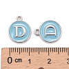 Platinum Plated Alloy Enamel Charms ENAM-S118-04D-P-3