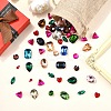 80Pcs 8 Styles Pointed Back Glass Rhinestone Cabochons RGLA-YW0002-08-5