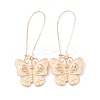Enamel Butterfly with Skull Hoop Earrings EJEW-WH0017-43KCG-A-1