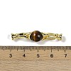 Natural Tiger Eye with Brass Fold Over Clasps G-G141-03G-14-3
