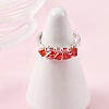 Glass Cuff Open Rings RJEW-JR01082-2