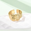 304 Stainless Steel Open Cuff Rings for Women RJEW-K309-09G-2