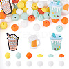 48Pcs 10 Styles Food Grade Eco-Friendly Silicone Focal Beads SIL-TA0002-94-1