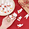 18Pcs 6 Style Rabbit Resin Display Decorations DJEW-CP0001-21-4