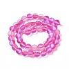 Synthetic Moonstone Beads Strands G-F142-6mm-06-2
