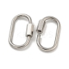Non-Tarnish 304 Stainless Steel Screw Carabiner Lock Charms LS-STAS-C092-05G-P-2