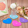 4Pcs 4 Colors Silicone Hot Resistant Cup Mats AJEW-GF0008-28B-4