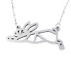 Non-Tarnish 201 Stainless Steel Bunny Pendant Necklaces LS-NJEW-T009-JN027-1-40-1